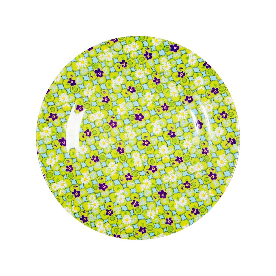 Melaminový talíř - zeleno fialový