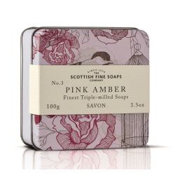 Mýdlo v plechové krabičce růžová Ambra