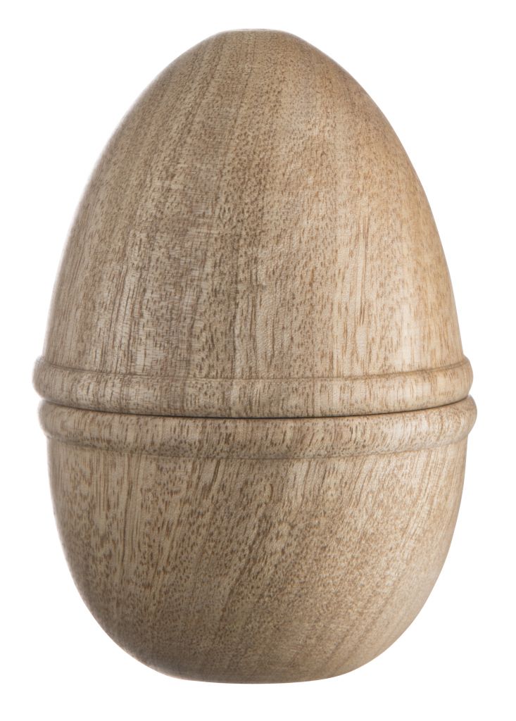 Drevená dekoratívna schránka - vajce