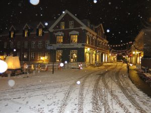 První sněhová nadílka v Ribe.