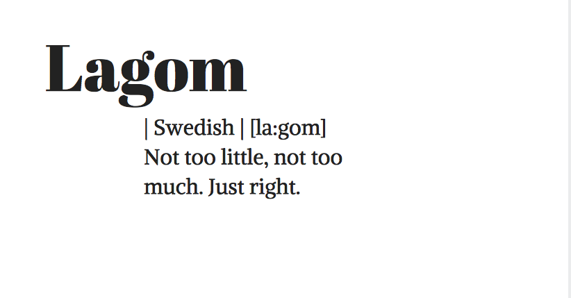 Švédsky pojem Lagom