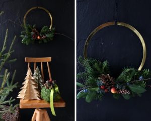 adventní věnec ve skandinávském stylu