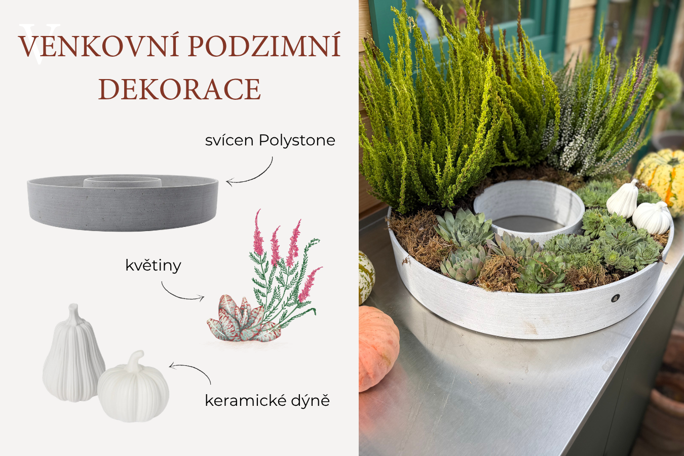 venkovní podzimní výzdoba dekorace