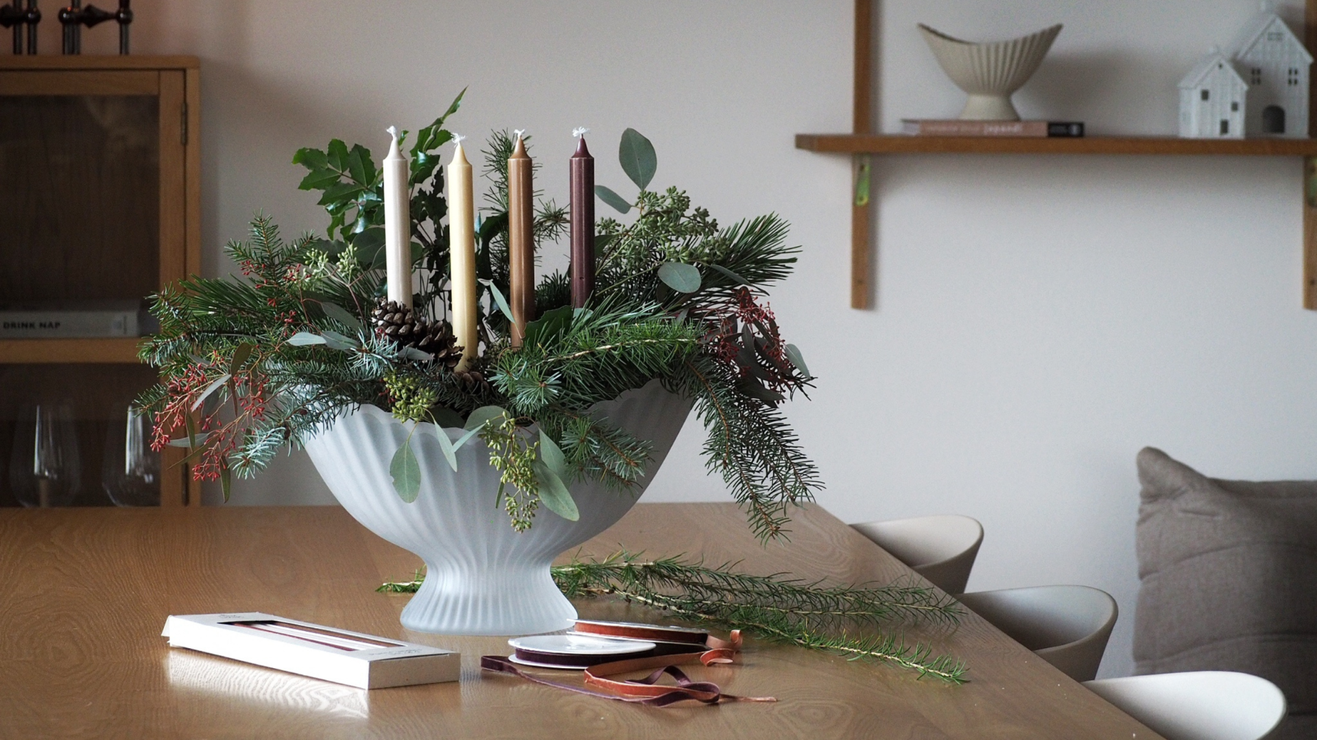 diy na adventní svícen třikrát jinak