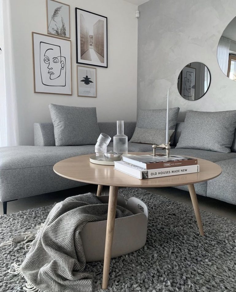skandinávský styl v obývacím pokoji