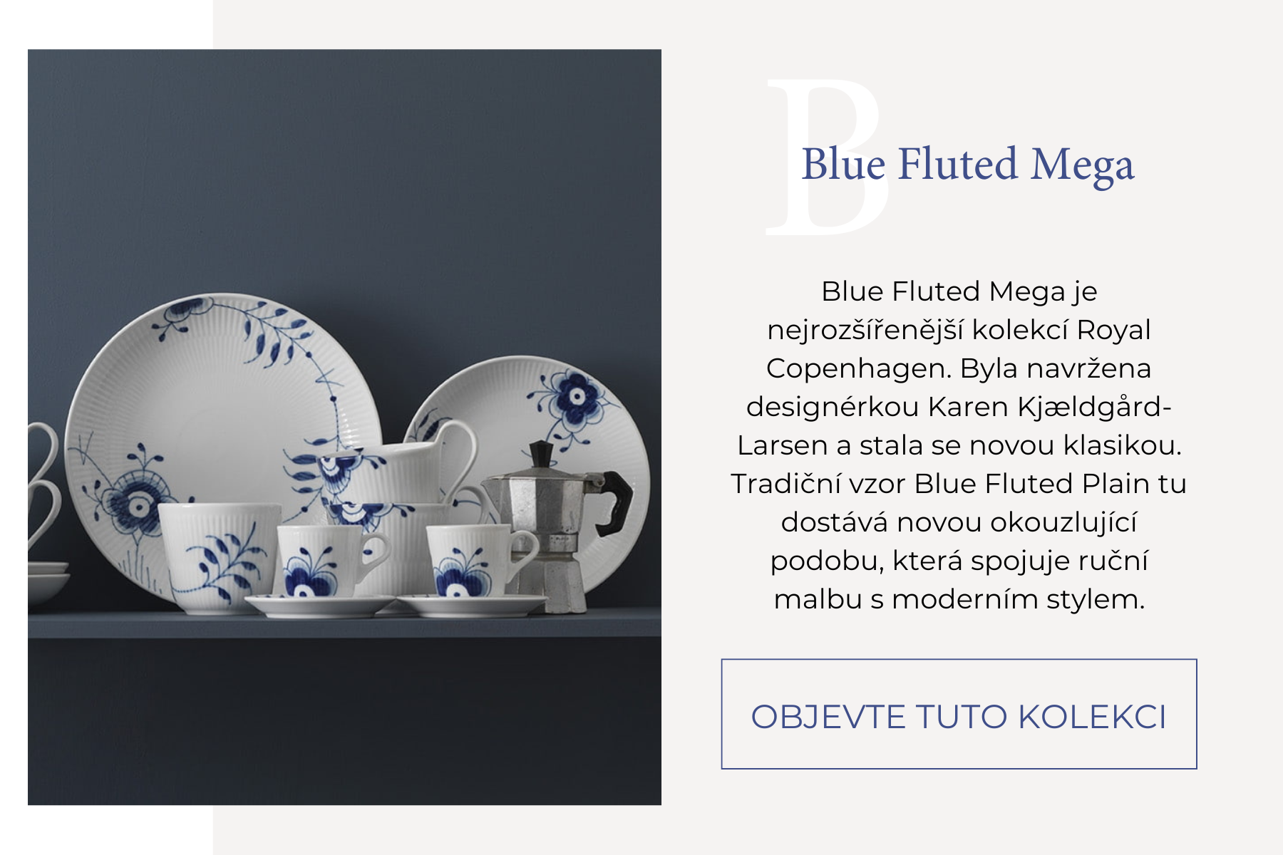 kolekce blue fluted mega