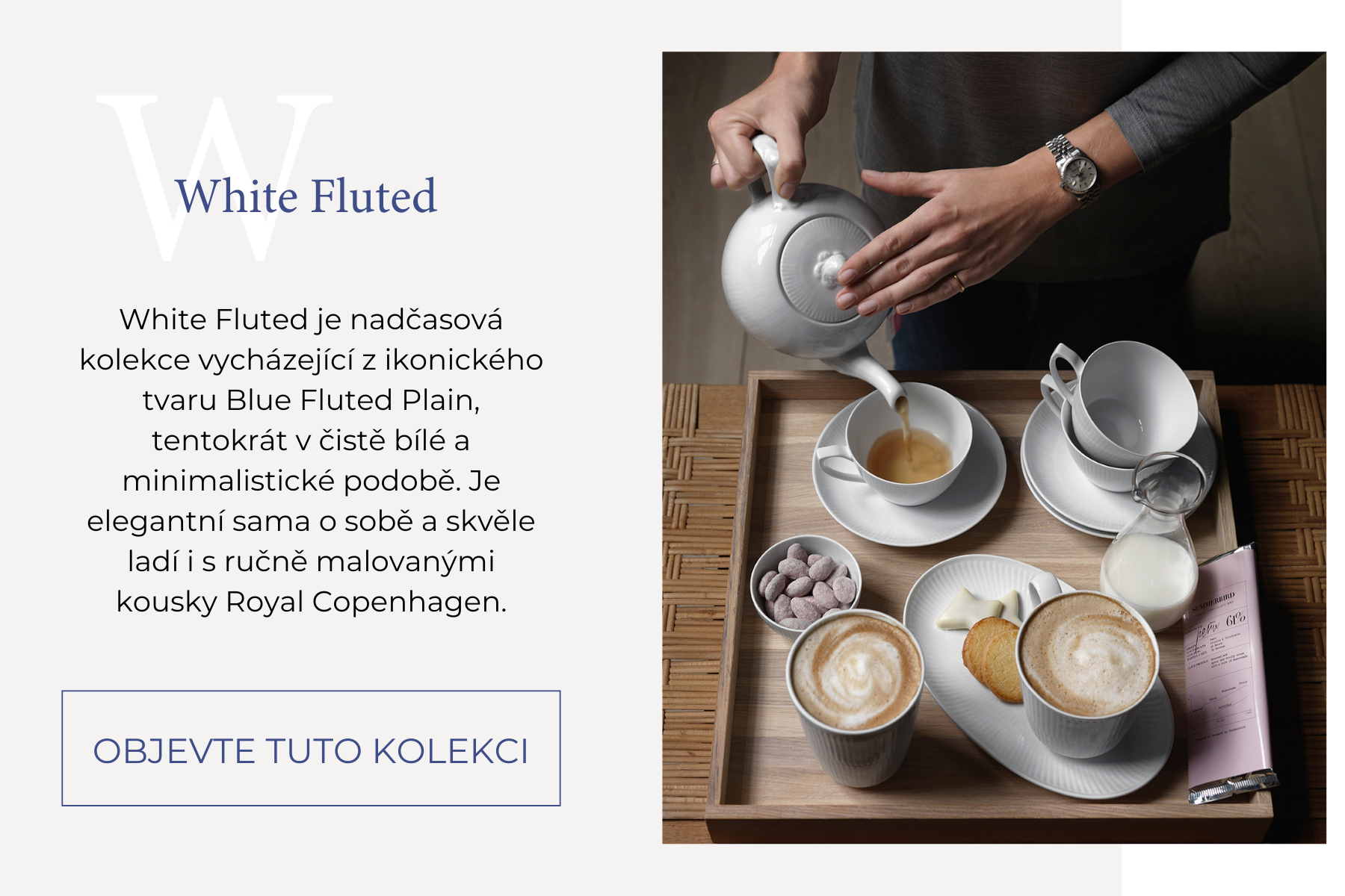 kolekce white fluted